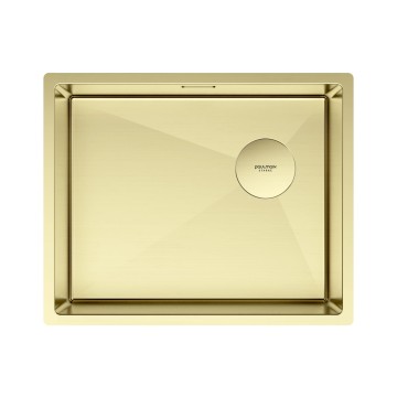 Мойка нерж. сталь NEXT-SKEW 54 UNI, PM885444-LG, светлое золото, 540х440мм, Paulmark 1,2мм