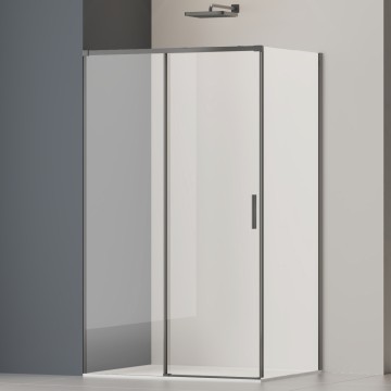 Душевой уголок Софт 2 (Soft 2) VSR-3SO29012CLGM, 1200*900, вороненая сталь, стекло прозрачное