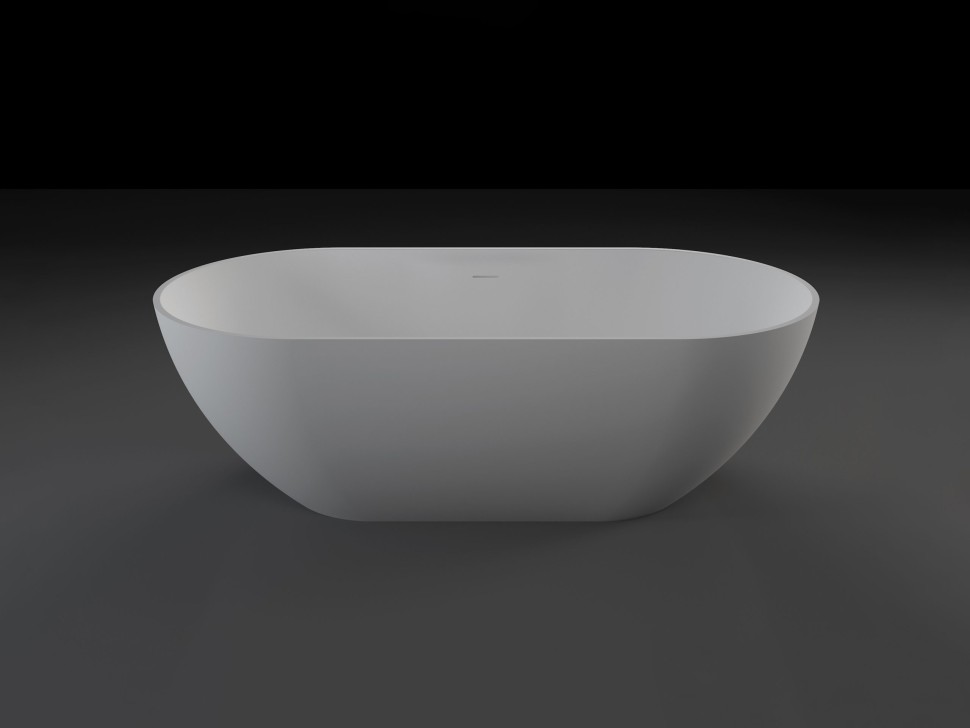 Ванна Солид Серфейс (Solid Surface) Vincea VBT-4S04MW-1600, 1600*800*560, белый матовый, щелевой перелив