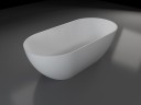 Ванна Солид Серфейс (Solid Surface) Vincea VBT-4S04MW-1600, 1600*800*560, белый матовый, щелевой перелив