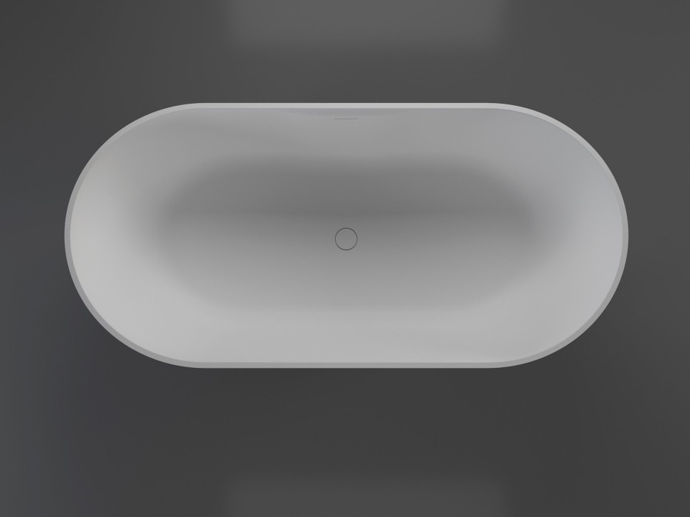 Ванна Солид Серфейс (Solid Surface) Vincea VBT-4S04MW-1600, 1600*800*560, белый матовый, щелевой перелив