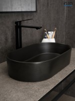 Раковина Gid N9020bg 53379 накладная черная графит 52.5x30.5x11.5