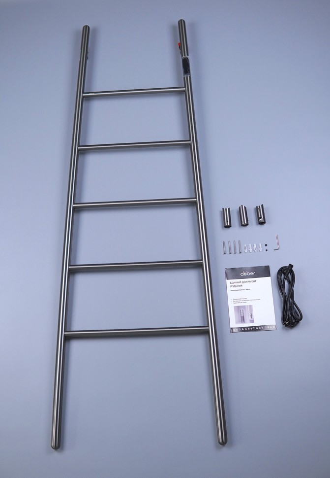 Полотенцесушитель электрический ABBER Treppe AH4705NG оружейная сталь