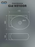 Раковина Gid N9100R 61103R подвесная белая 43.5x30x13