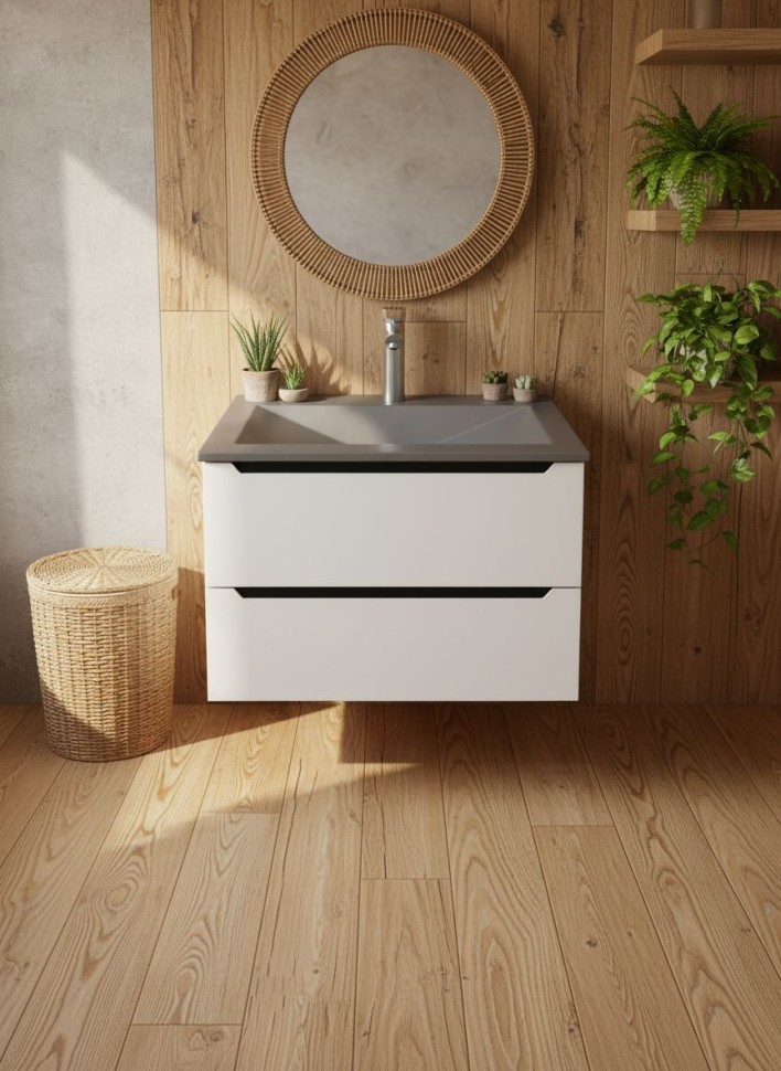 Раковина для ванной Uperwood Geo 70 см, графит