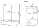 Timo Comfort T-8820R Clean Glass душевая кабина 120*85*220