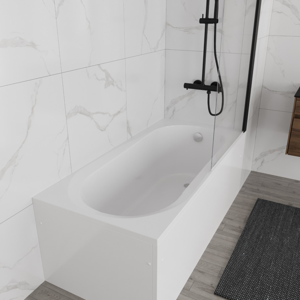 Ванна акриловая Vincea VBT-2B150-LG с ножками 1500*700*480, пристенная, цвет белый