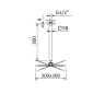 Верхний душ CEZARES CZR-B-TDDQ-30/30-NOP