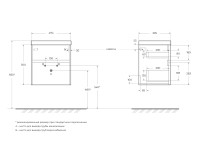 База под раковину подвесная BelBagno PIETRA MINI-500AS-2C-SO-PT Stone