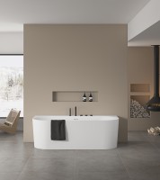 Ванна акриловая Vincea VBT-703-1800, 1800*800*585, цвет белый, щелевой перелив, слив белый