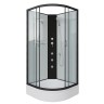 Душевая кабина Niagara Classic NG-6702-14BKG (100х100х200) средний поддон(26см),черный,стекло прозрачное,4 места
