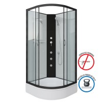 Душевая кабина Niagara Classic NG-6702-14BKG (100х100х200) средний поддон(26см),черный,стекло прозрачное,4 места
