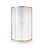 Душевое ограждение Niagara Nova NG-6406-08GOLD (90х90х195) четверть круга,золото,двери раздвижные,стекло прозрачное,1 место