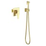 Смеситель встроенный с гигиеническим душем Timo Torne 4389/17SM золото матовое