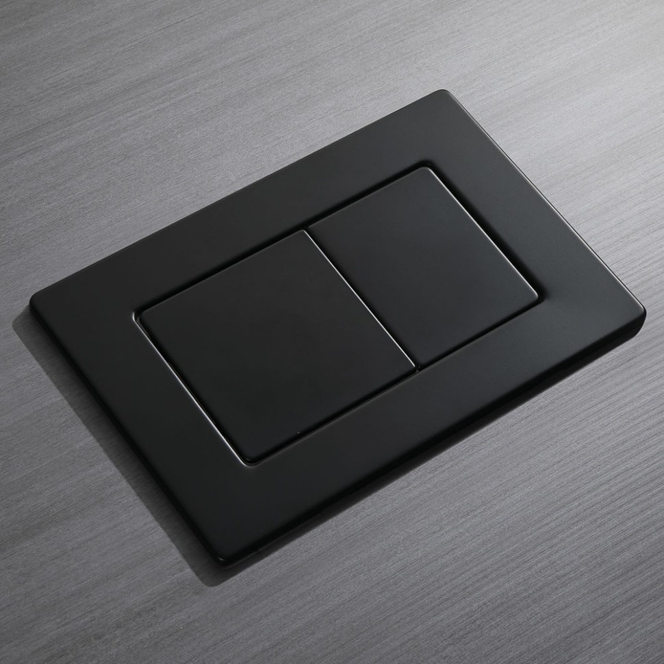 Кнопка смыва Veconi FLUSH V9, FLV9-B, 237х159х6, нержавеющая сталь, черный матовый