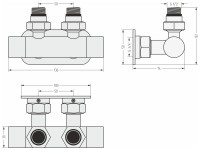 Вентиль угловой EU50 (2 х G 1/2&quot; НР х G 3/4&quot; НГ)