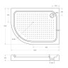 Акриловый поддон BelBagno TRAY-BB-RH-120/80-550-15-W-R