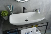 Раковина Gid N9122 51124 накладная белая 71x40x14