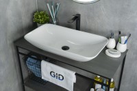 Раковина Gid N9122 51124 накладная белая 71x40x14