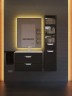 Тумба под раковину для ванной подвесная Uperwood Modul 61х44,4х55 см, чернаяатовая