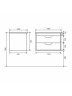 Тумба под раковину для ванной подвесная Uperwood Modul 61х44,4х55 см, чернаяатовая