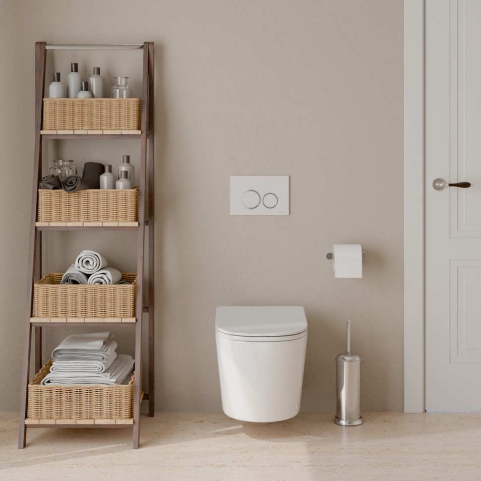 Комплект 3в1 IBERICA BLANCA инсталляция SILENCIO, унитаз BURGOS ALTO белый, кнопка смыва ESTI-O белый глянцевый (IB001.BRA.231.821)