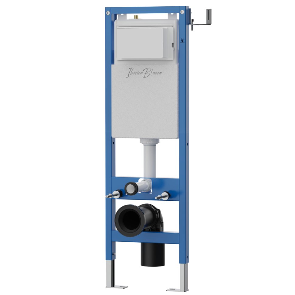 Комплект 2в1 IBERICA BLANCA инсталляция SILENCIO MINI, кнопка смыва INOX-S хром матовый (IB.001М.016.01)