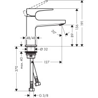 Смеситель для раковины Hansgrohe Metropol 32500670, черный матовый