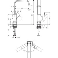 Смеситель для раковины Hansgrohe Metropol (32511140) бронза