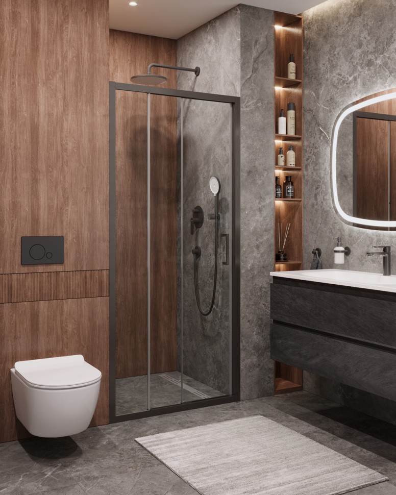 Душевая дверь CEZARES MOLVENO-BF-3-90-C-GM-IV