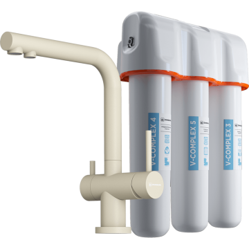 Комплект смеситель+фильтр Omoikiri Nagano-BE-P + Pure drop Lite