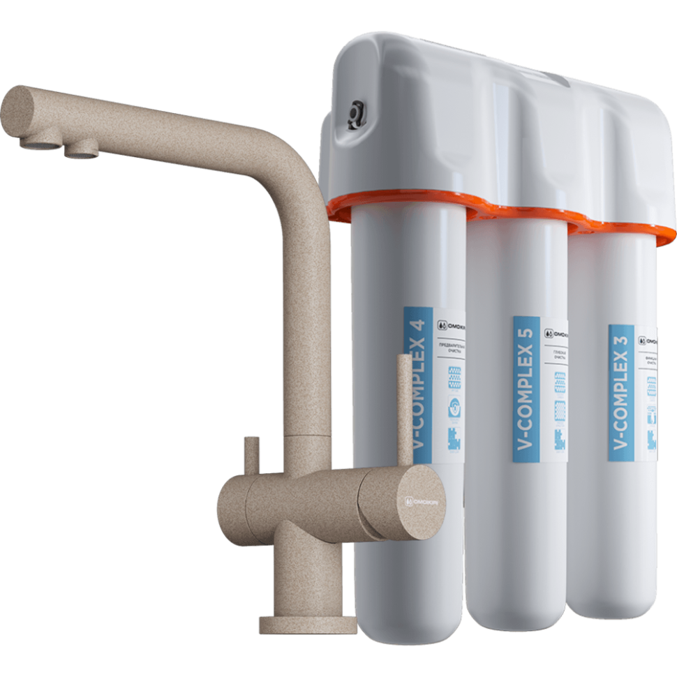 Комплект смеситель+фильтр Nagano-SA-P + Pure drop Lite