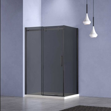 Душевой уголок Комо-Н (Como-N) VSR-4CN8014CGB, 1400*800, черный, стекло тонированное