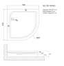 Душевой поддон Niagara Nova NG-100-100RUS (100х100х17) четверть круга,белый,1 место