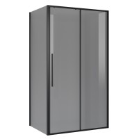 Душевое ограждение Niagara Nova NG-85-14TB-TB90-34 (140х90х195) прямоугольник,черный матовый,дверь раздвижная,стекло тонированное,2 места