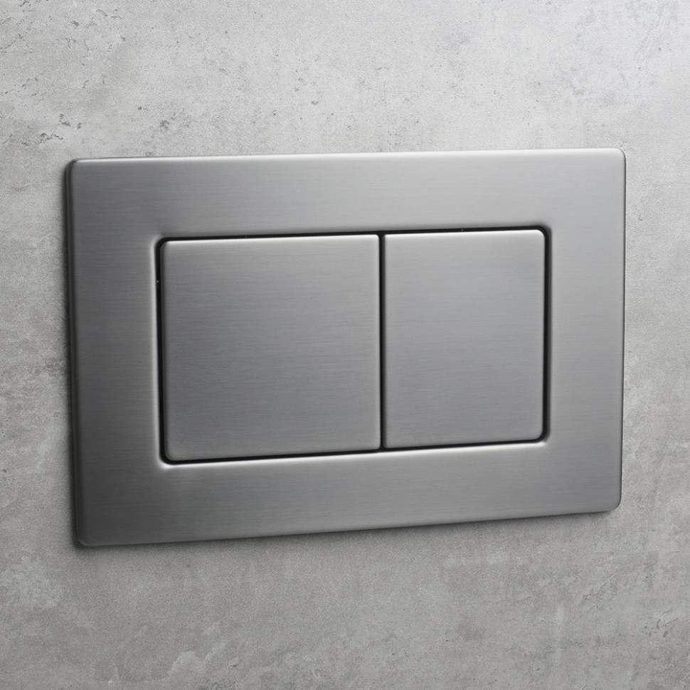 Кнопка смыва Veconi FLUSH V9, FLV9-GM, 237х159х6, нержавеющая сталь, оружейная сталь матовая