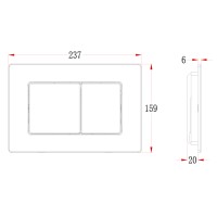 Кнопка смыва Veconi FLUSH V9, FLV9-GM, 237х159х6, нержавеющая сталь, оружейная сталь матовая