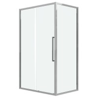 Душевое ограждение Grossman Cosmo 100.K33.02.100.10.00-200.K33.02.80.10.00 (100х80х195) раздвижная,хром,стекло прозрачное,2 места
