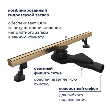 Душевой трап RGW SDR-51Gb (800)