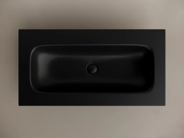 Раковина накладная мебельная CERAMICANOVA Grace прямоугольная 910x457x137 без отверстия под смеситель 910*457*137 цвет черный матовый CN7019MBwx