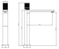 Смеситель для раковины Домус (Domus) VBF-5DM02BG, брашированное золото