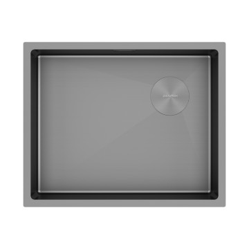 Мойка нерж. сталь NEXT-SKEW 54 UNI, PM885444-GM-M, матовая вороненая сталь, 540х440мм, Paulmark 1,2мм