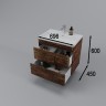 Тумба подвесная STYLE LINE "Атлантика 70", Люкс старое дерево, PLUS с раковиной Атлантик 70