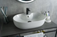 Раковина Gid N9163 51127 накладная белая 59x41x16