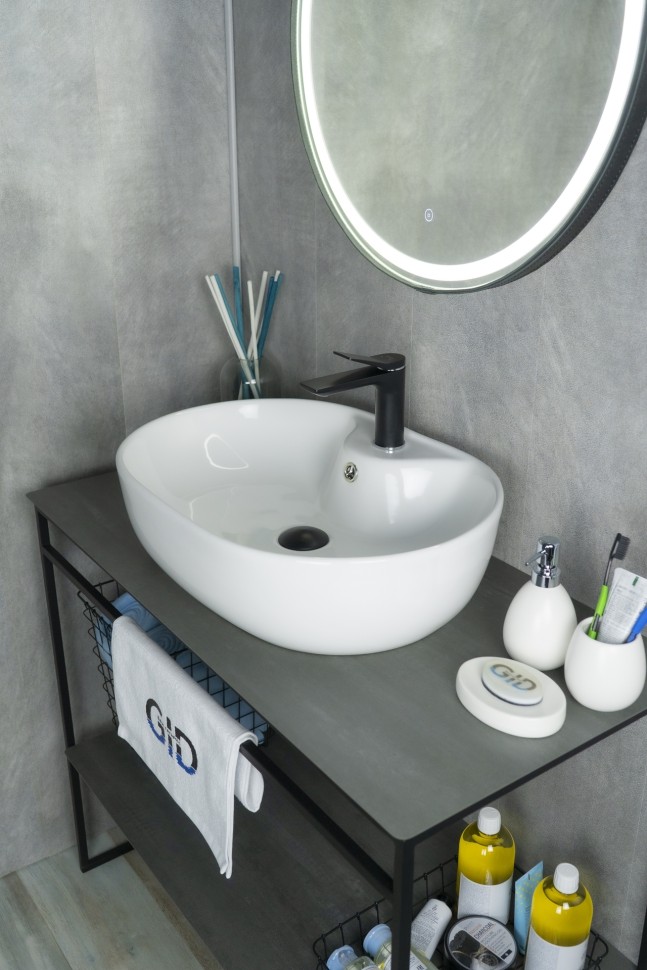 Раковина Gid N9163 51127 накладная белая 59x41x16