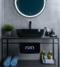 Раковина Gid Bm1302 53348 накладная черная матовая 50x40x14