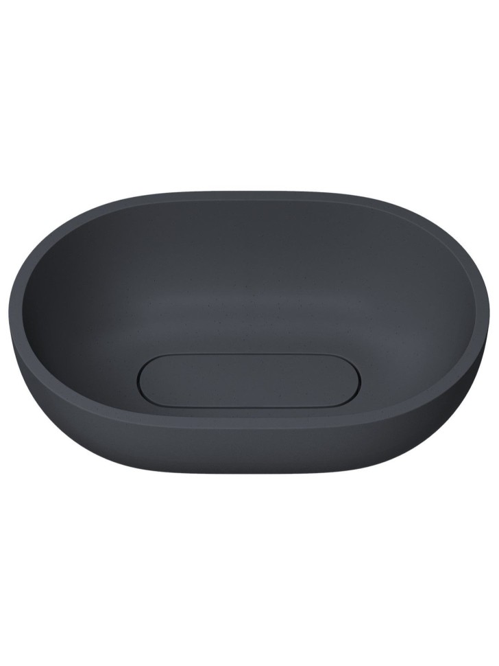 Раковина для ванной накладная Uperwood Arizona овальная, бетон, цвет графит