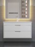 Тумба под раковину для ванной подвесная Uperwood Modul 75х44,4х55 см, белаяатовая