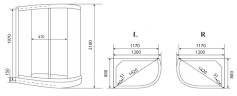 Timo eco TE-0702 R душевая кабина 120*80*218