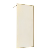 Душевая перегородка Walk-In VSW-1HP120GWBG, 1200*2000,браш.золото, стекло ламинир. с золотыми нитями